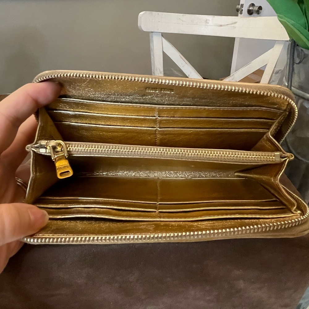 Miu Miu Matelass Gold Long Zipper Wallet - image 7